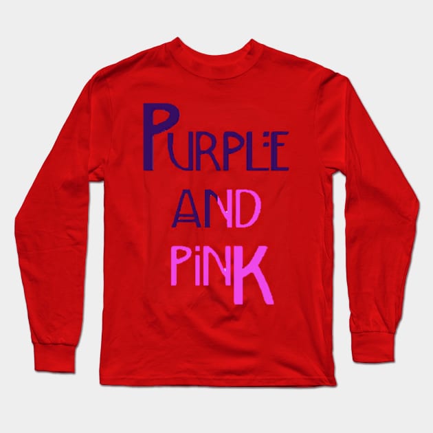 Purple and Pink Long Sleeve T-Shirt by Jonthebon